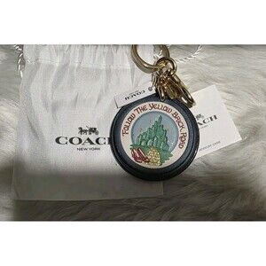 COACH X Wizard of Oz “FOLLOW THE YELLOW BRICK ROAD” Key Fob Chain Bag Charm Nwt